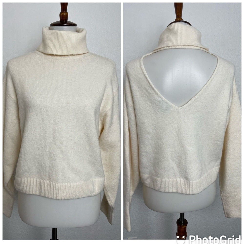 & Other Stories Sweater Women XS Turtleneck Crop Quiet Luxury Winter Cozy